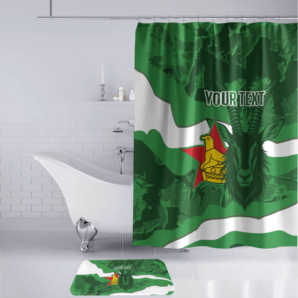 Custom Zimbabwe Rugby 2026 Bathroom Set Go Sables Sporty Grunge Style