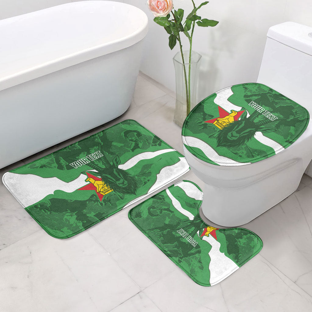 Custom Zimbabwe Rugby 2026 Bathroom Set Go Sables Sporty Grunge Style