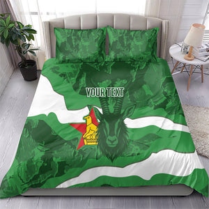 Custom Zimbabwe Rugby 2026 Bedding Set Go Sables Sporty Grunge Style