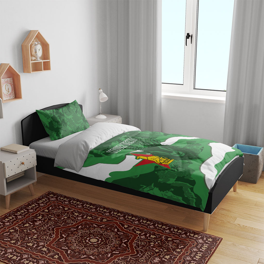Custom Zimbabwe Rugby 2026 Bedding Set Go Sables Sporty Grunge Style