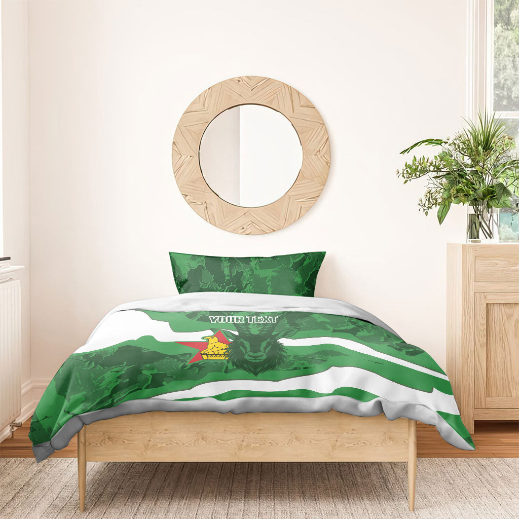 Custom Zimbabwe Rugby 2026 Bedding Set Go Sables Sporty Grunge Style