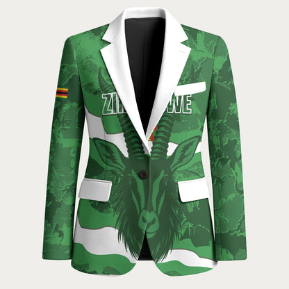 Custom Zimbabwe Rugby 2026 Blazer Go Sables Sporty Grunge Style