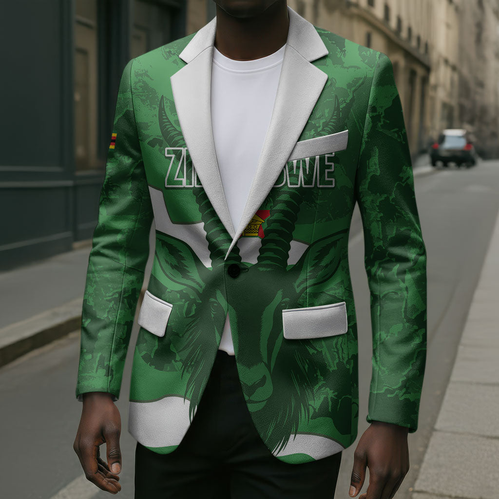 Custom Zimbabwe Rugby 2026 Blazer Go Sables Sporty Grunge Style