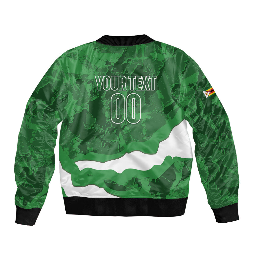Custom Zimbabwe Rugby 2026 Bomber Jacket Go Sables Sporty Grunge Style