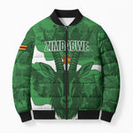 Custom Zimbabwe Rugby 2026 Bomber Puffer Jacket Go Sables Sporty Grunge Style