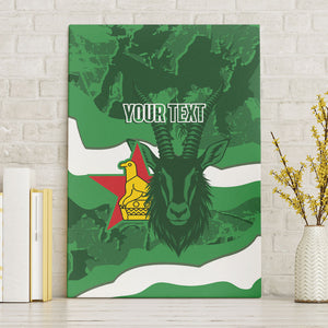 Custom Zimbabwe Rugby 2026 Canvas Wall Art Go Sables Sporty Grunge Style