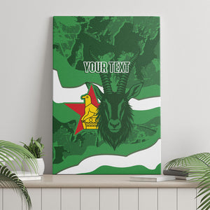 Custom Zimbabwe Rugby 2026 Canvas Wall Art Go Sables Sporty Grunge Style