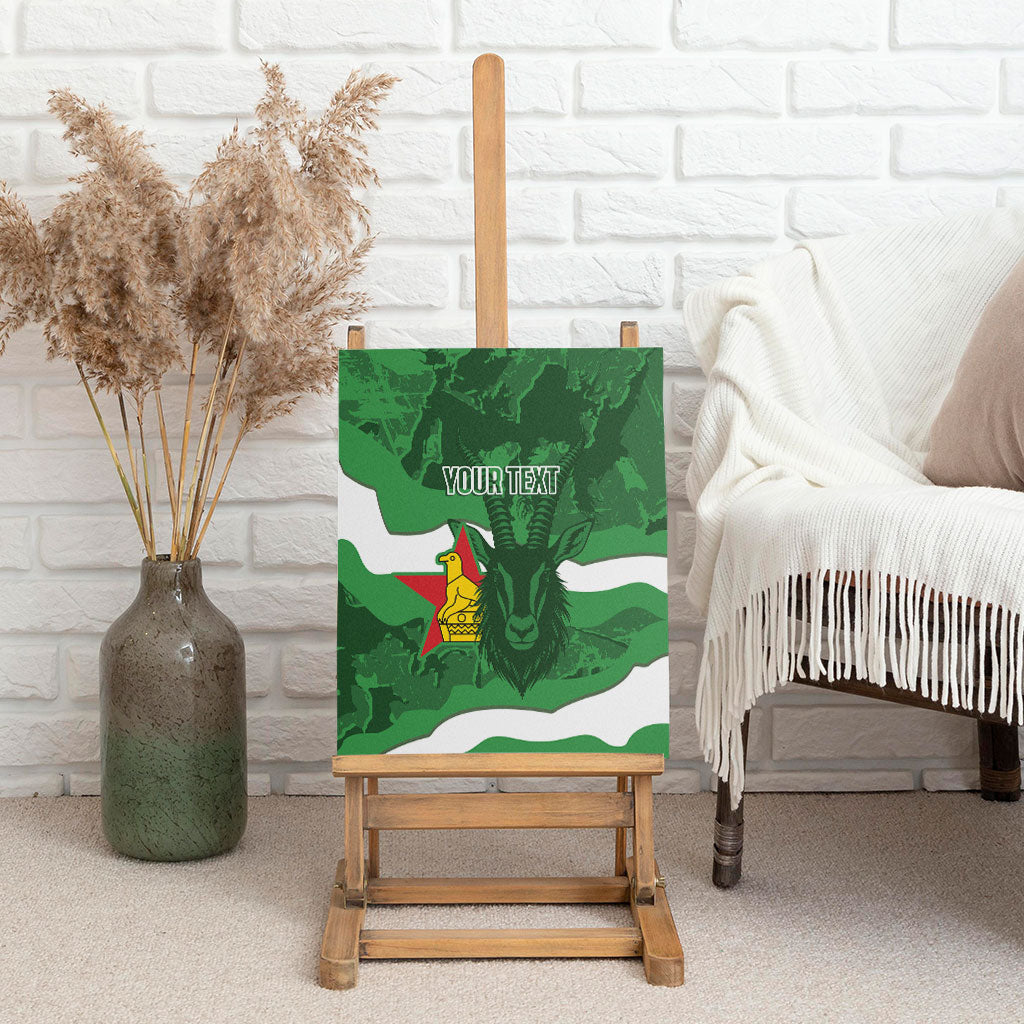 Custom Zimbabwe Rugby 2026 Canvas Wall Art Go Sables Sporty Grunge Style