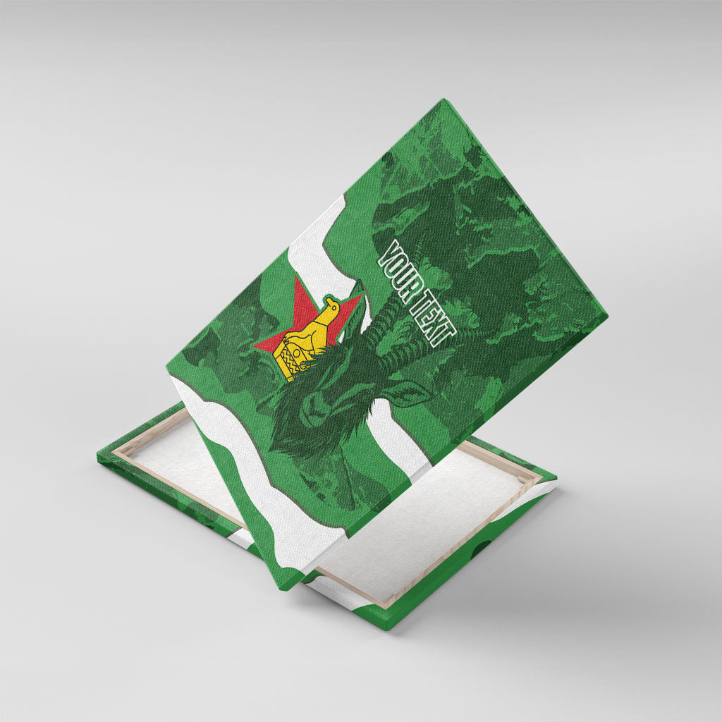 Custom Zimbabwe Rugby 2026 Canvas Wall Art Go Sables Sporty Grunge Style