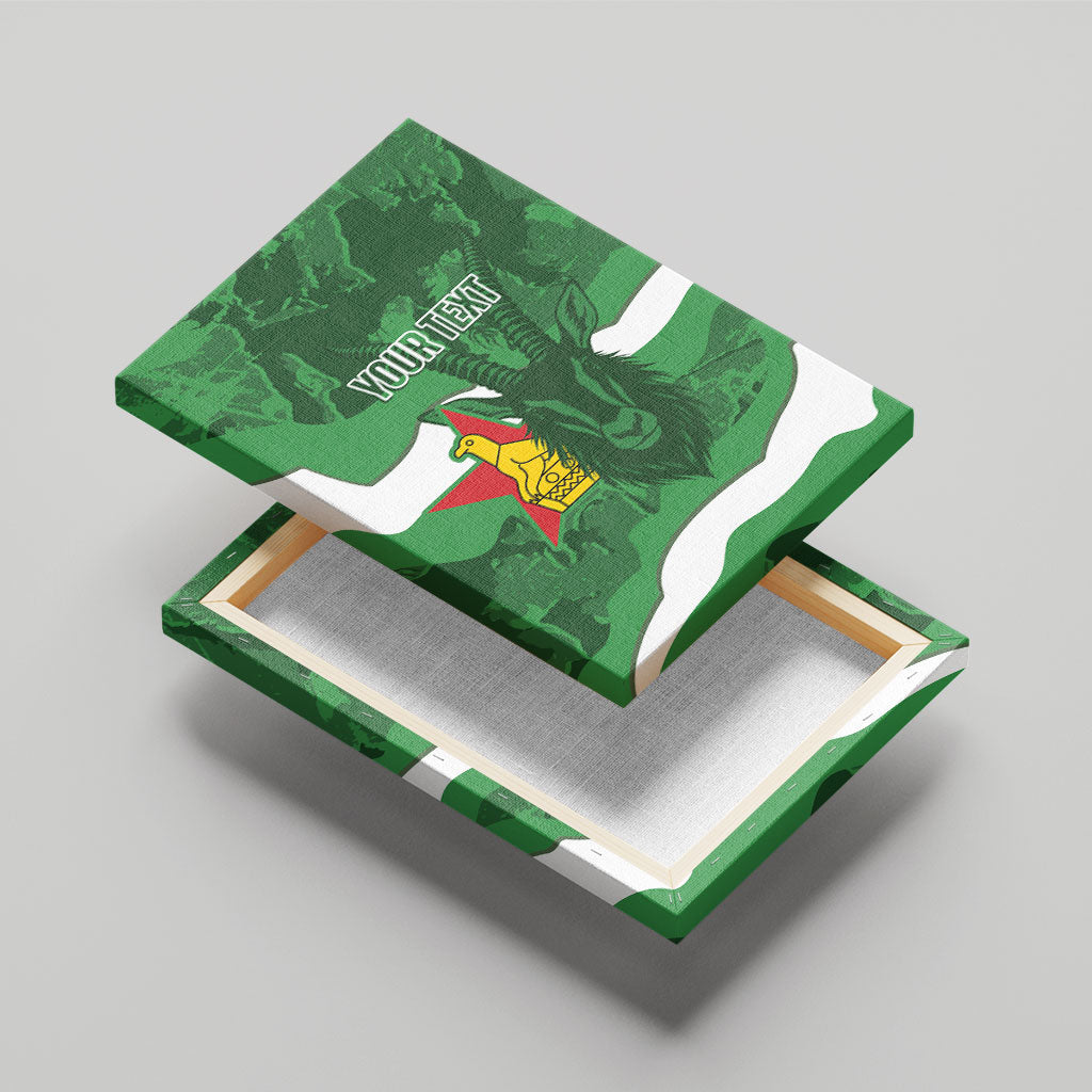 Custom Zimbabwe Rugby 2026 Canvas Wall Art Go Sables Sporty Grunge Style
