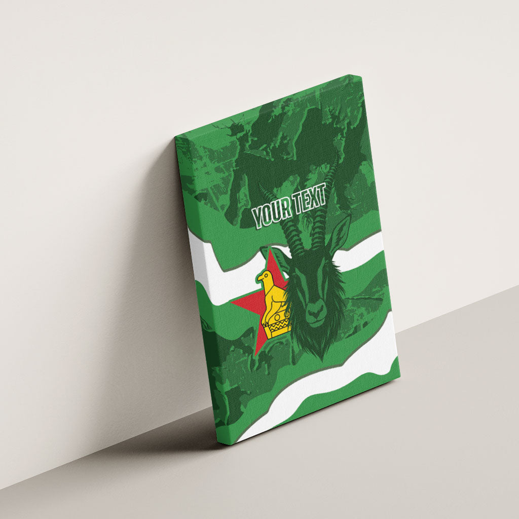 Custom Zimbabwe Rugby 2026 Canvas Wall Art Go Sables Sporty Grunge Style