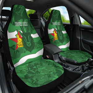 Custom Zimbabwe Rugby 2026 Car Seat Cover Go Sables Sporty Grunge Style