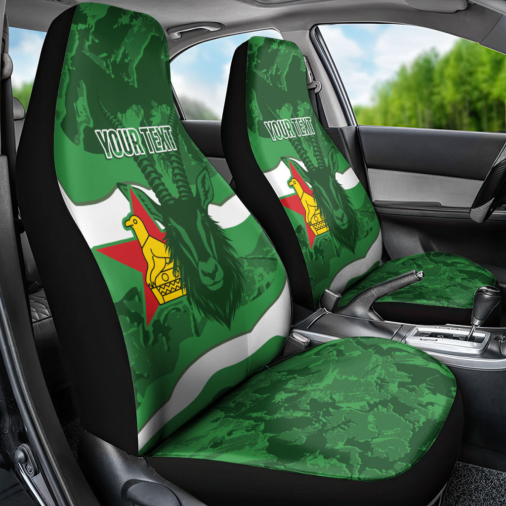 Custom Zimbabwe Rugby 2026 Car Seat Cover Go Sables Sporty Grunge Style
