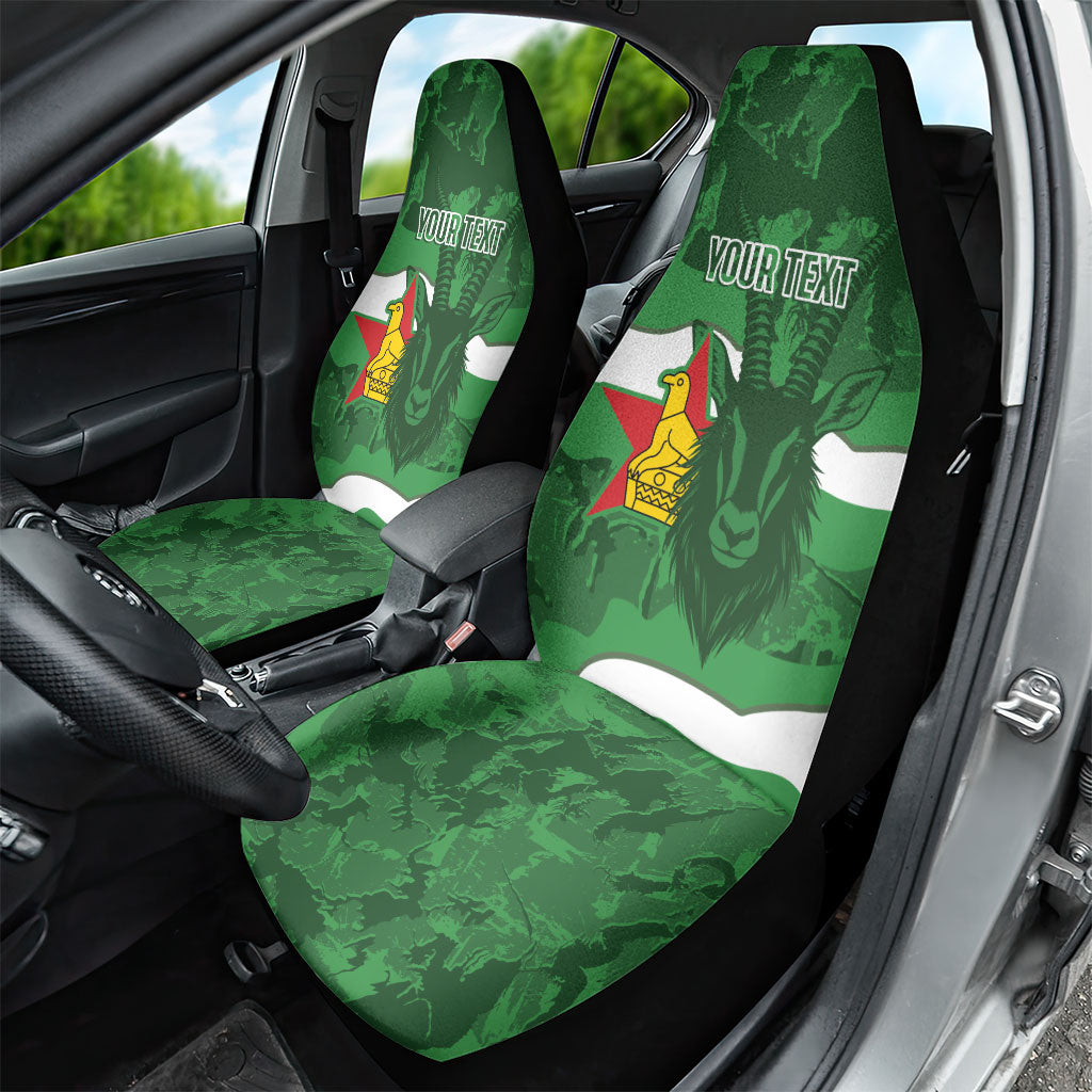Custom Zimbabwe Rugby 2026 Car Seat Cover Go Sables Sporty Grunge Style