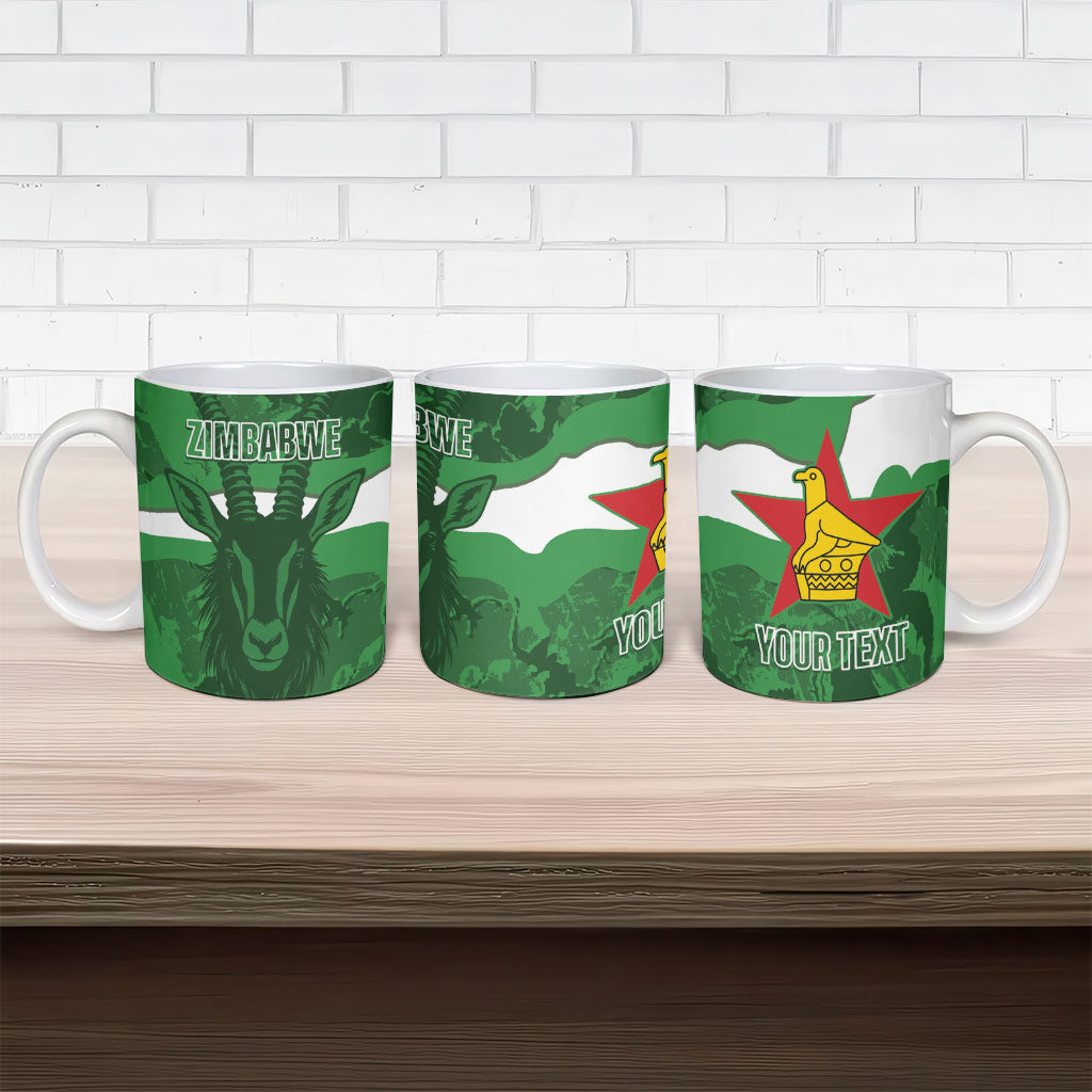Custom Zimbabwe Rugby 2026 Ceramic Mug Go Sables Sporty Grunge Style