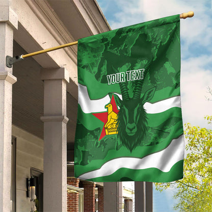 Custom Zimbabwe Rugby 2026 Garden Flag Go Sables Sporty Grunge Style