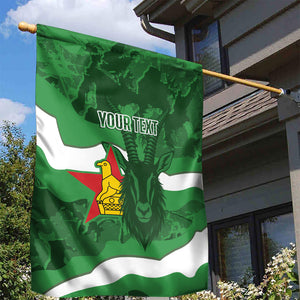 Custom Zimbabwe Rugby 2026 Garden Flag Go Sables Sporty Grunge Style