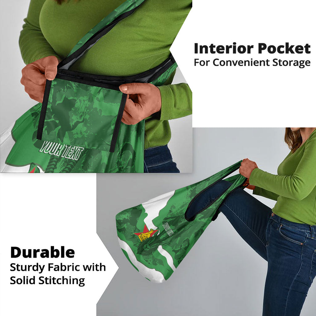 Custom Zimbabwe Rugby 2026 Grocery Bag Go Sables Sporty Grunge Style