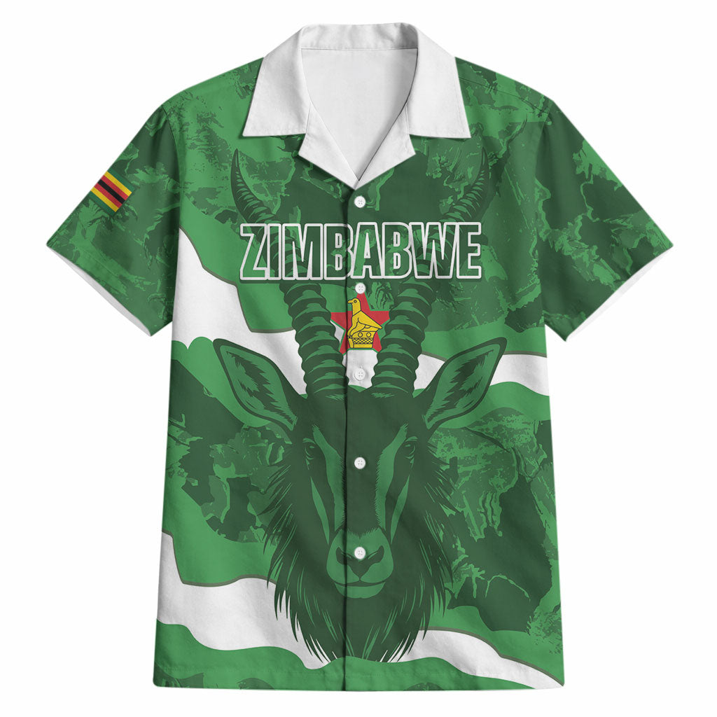 Custom Zimbabwe Rugby 2026 Hawaiian Shirt Go Sables Sporty Grunge Style