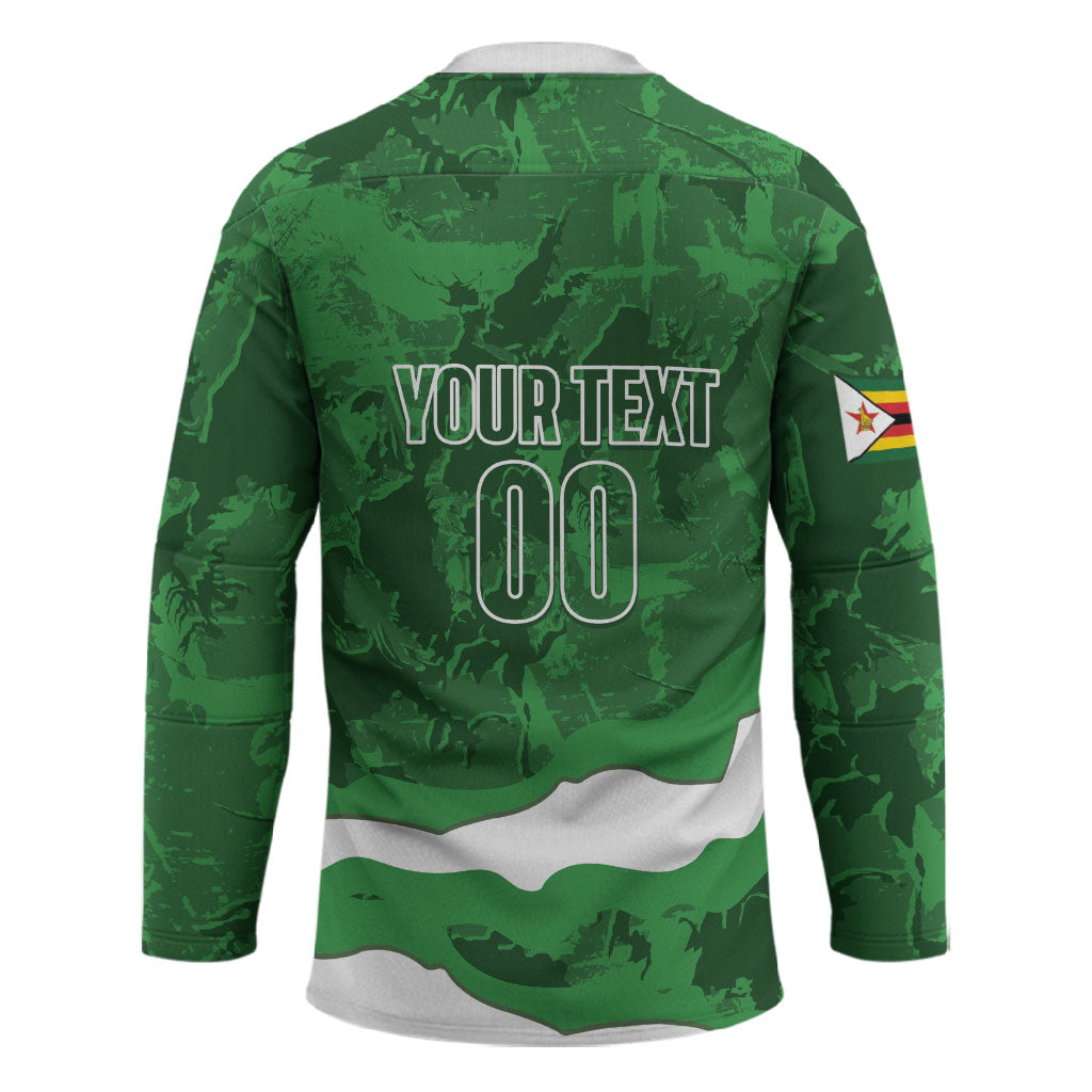 Custom Zimbabwe Rugby 2026 Hockey Jersey Go Sables Sporty Grunge Style