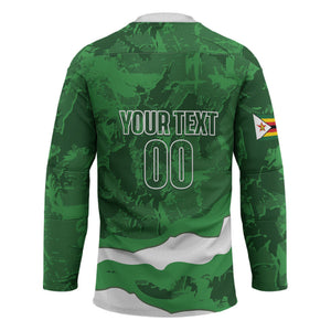Custom Zimbabwe Rugby 2026 Hockey Jersey Go Sables Sporty Grunge Style