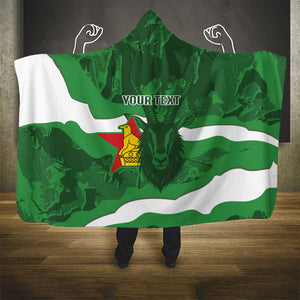 Custom Zimbabwe Rugby 2026 Hooded Blanket Go Sables Sporty Grunge Style
