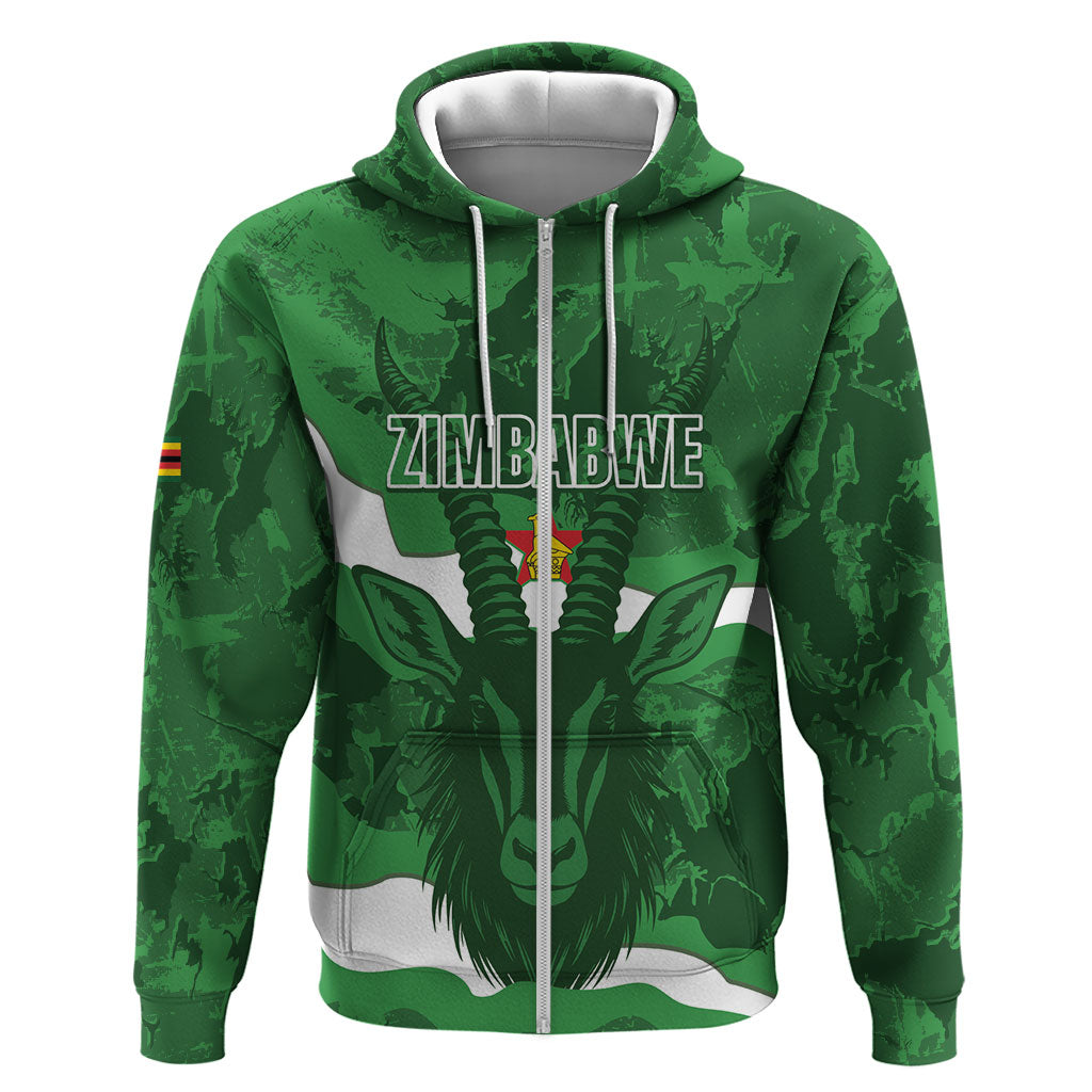 Custom Zimbabwe Rugby 2026 Hoodie Go Sables Sporty Grunge Style