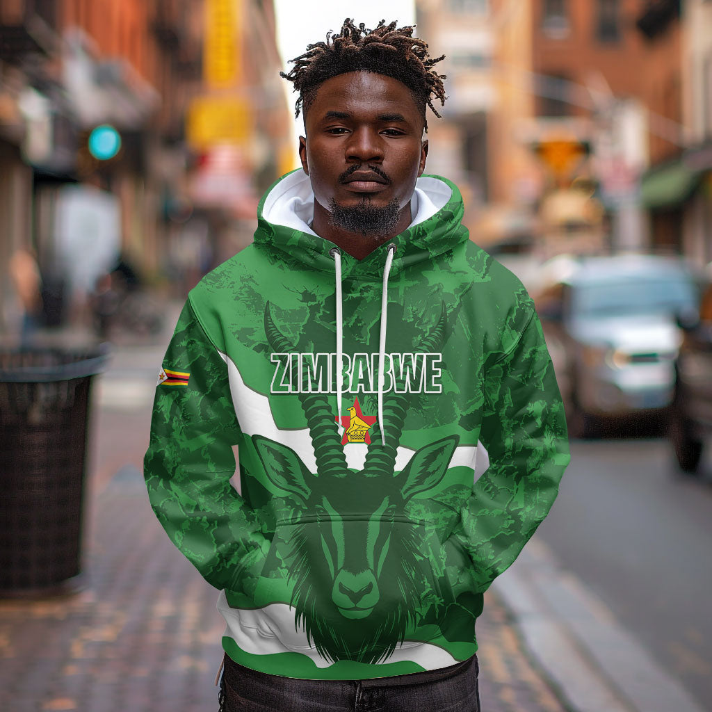 Custom Zimbabwe Rugby 2026 Hoodie Go Sables Sporty Grunge Style