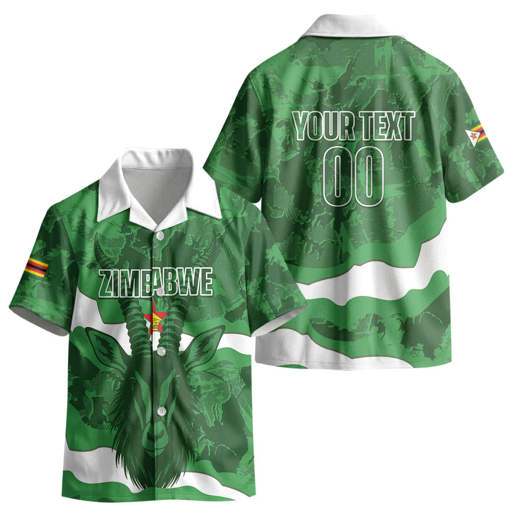 Custom Zimbabwe Rugby 2026 Kid Hawaiian Shirt Go Sables Sporty Grunge Style