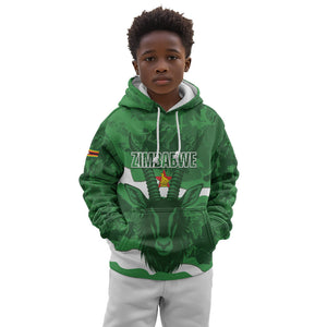 Custom Zimbabwe Rugby 2026 Kid Hoodie Go Sables Sporty Grunge Style