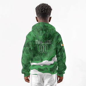 Custom Zimbabwe Rugby 2026 Kid Hoodie Go Sables Sporty Grunge Style