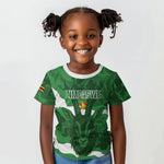 Custom Zimbabwe Rugby 2026 Kid T shirt Go Sables Sporty Grunge Style