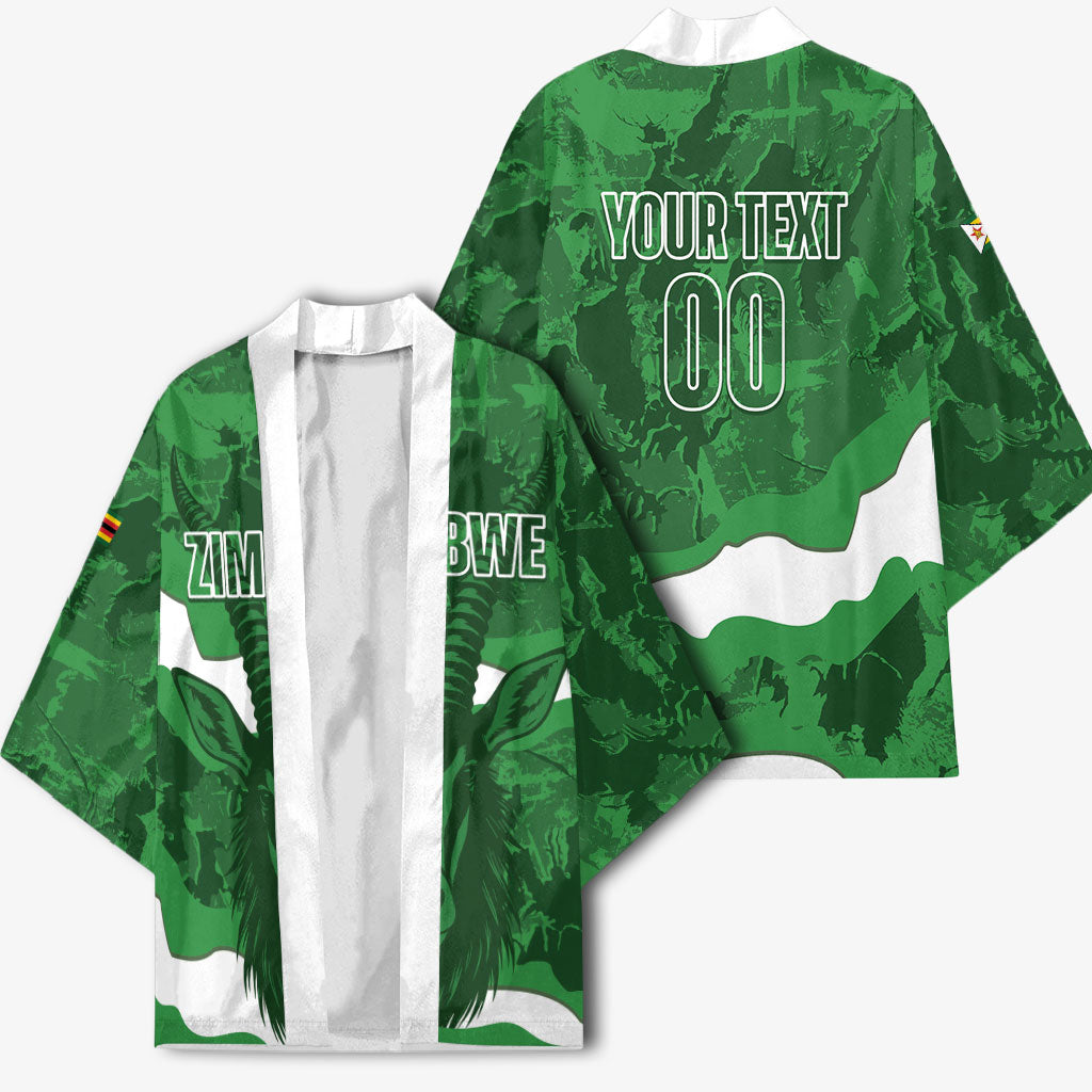Custom Zimbabwe Rugby 2026 Kimono Go Sables Sporty Grunge Style