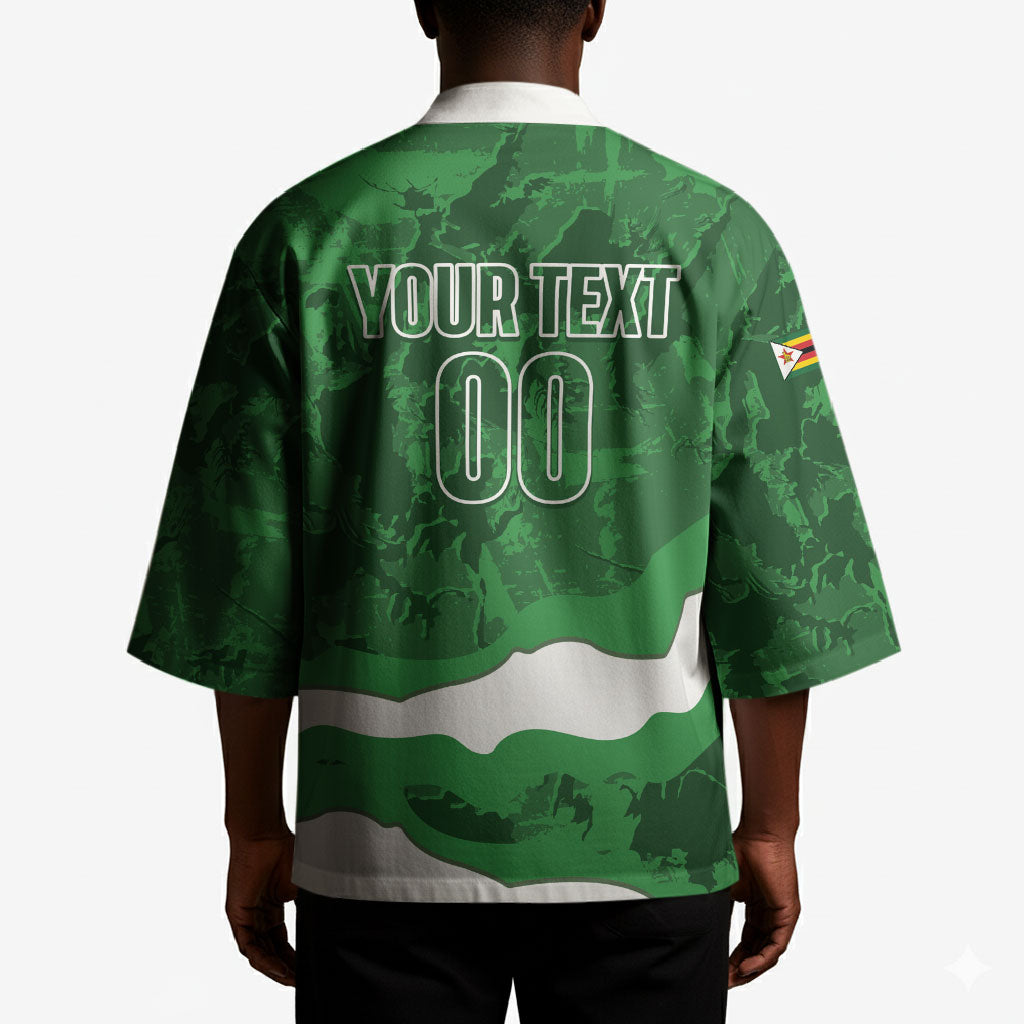Custom Zimbabwe Rugby 2026 Kimono Go Sables Sporty Grunge Style