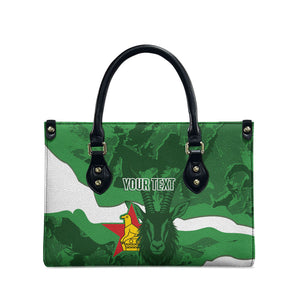 Custom Zimbabwe Rugby 2026 Leather Bag Go Sables Sporty Grunge Style