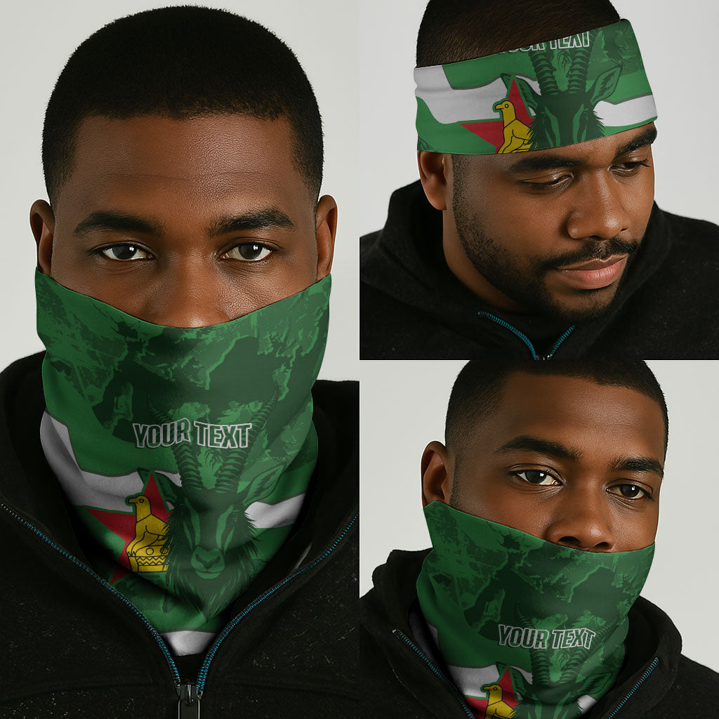 Custom Zimbabwe Rugby 2026 Neck Gaiter Go Sables Sporty Grunge Style