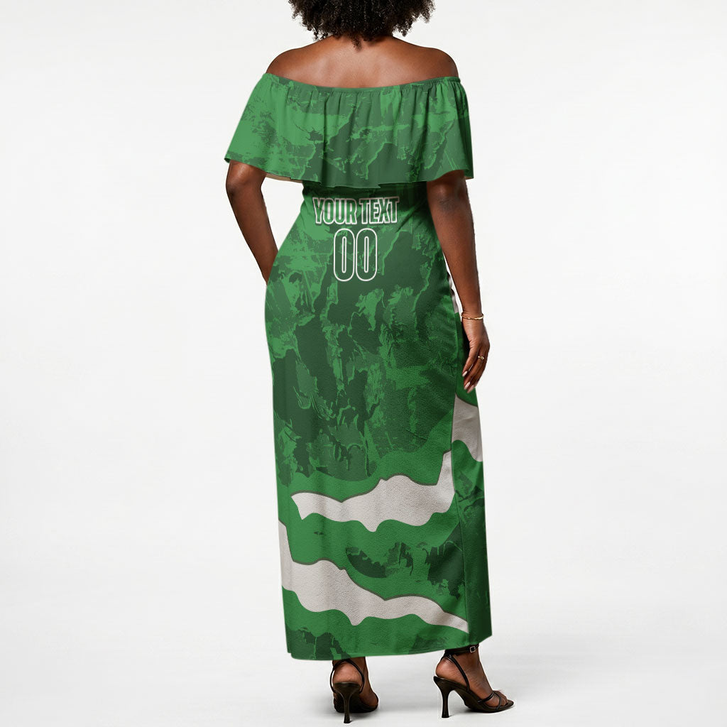 Custom Zimbabwe Rugby 2026 Off Shoulder Maxi Dress Go Sables Sporty Grunge Style