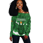 Custom Zimbabwe Rugby 2026 Off Shoulder Sweater Go Sables Sporty Grunge Style