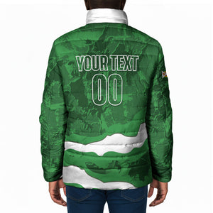 Custom Zimbabwe Rugby 2026 Padded Jacket Go Sables Sporty Grunge Style
