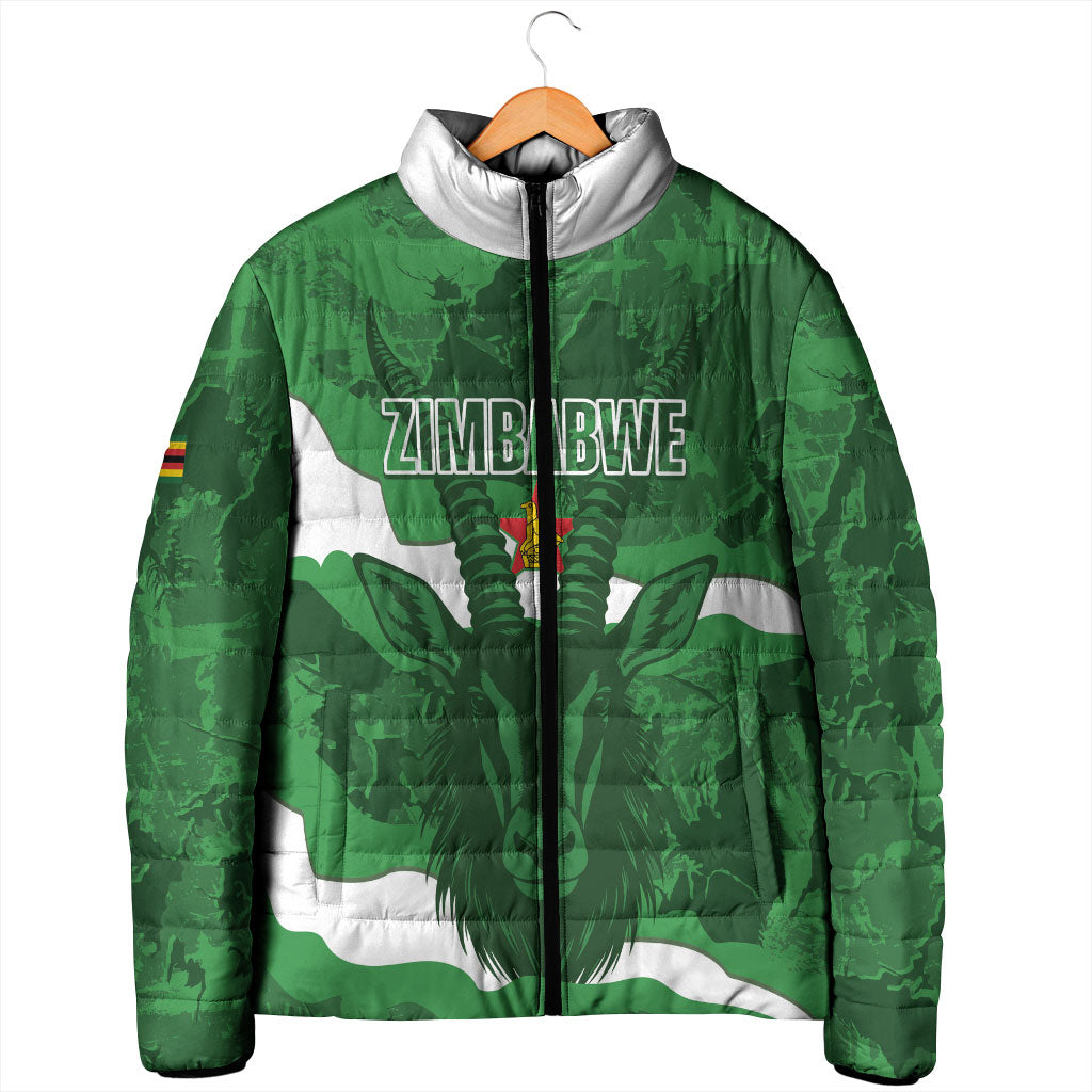 Custom Zimbabwe Rugby 2026 Padded Jacket Go Sables Sporty Grunge Style