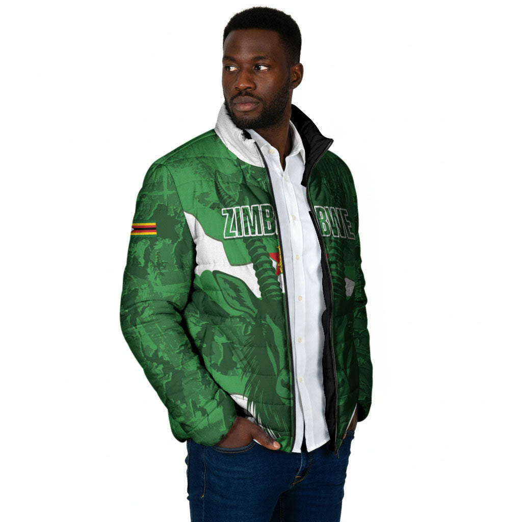 Custom Zimbabwe Rugby 2026 Padded Jacket Go Sables Sporty Grunge Style