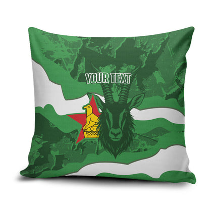 Custom Zimbabwe Rugby 2026 Pillow Cover Go Sables Sporty Grunge Style