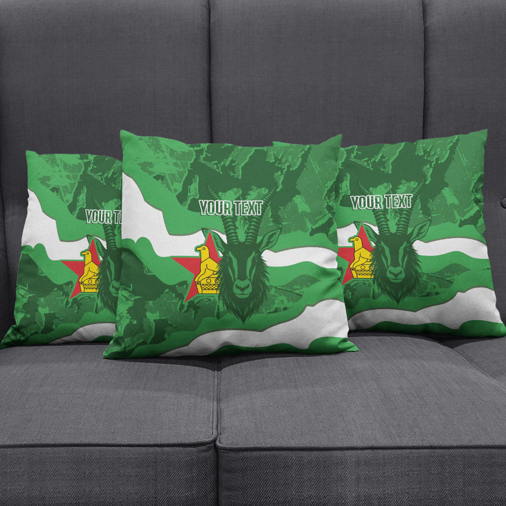 Custom Zimbabwe Rugby 2026 Pillow Cover Go Sables Sporty Grunge Style