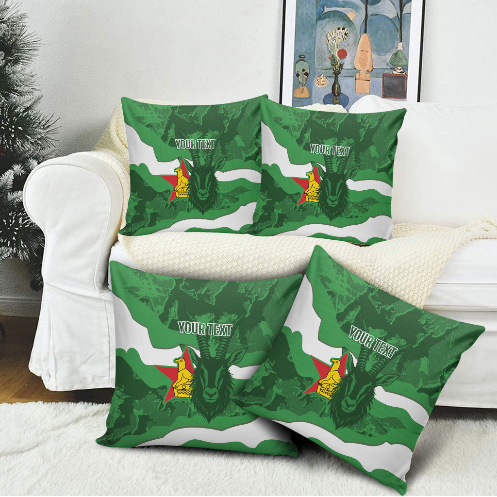 Custom Zimbabwe Rugby 2026 Pillow Cover Go Sables Sporty Grunge Style