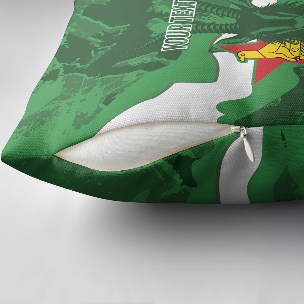 Custom Zimbabwe Rugby 2026 Pillow Cover Go Sables Sporty Grunge Style