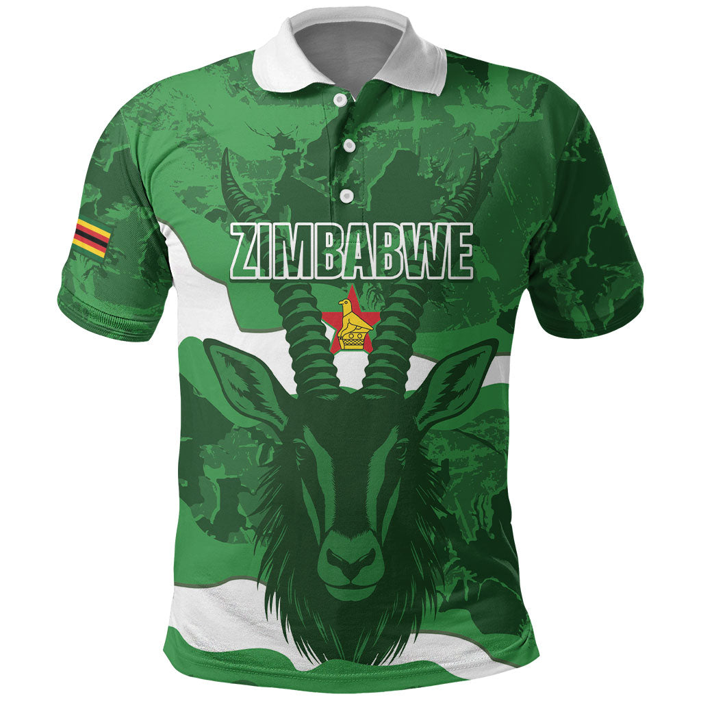 Custom Zimbabwe Rugby 2026 Polo Shirt Go Sables Sporty Grunge Style