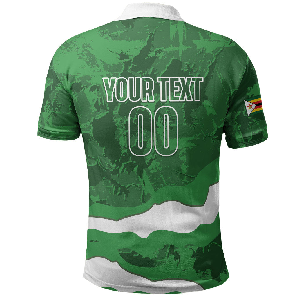 Custom Zimbabwe Rugby 2026 Polo Shirt Go Sables Sporty Grunge Style