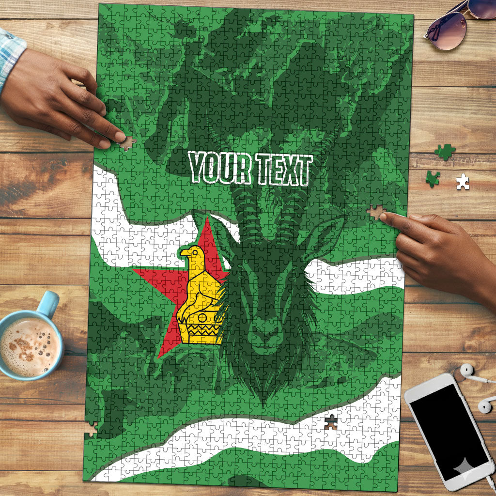 Custom Zimbabwe Rugby 2026 Puzzle Go Sables Sporty Grunge Style
