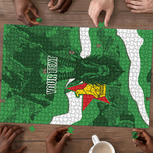 Custom Zimbabwe Rugby 2026 Puzzle Go Sables Sporty Grunge Style