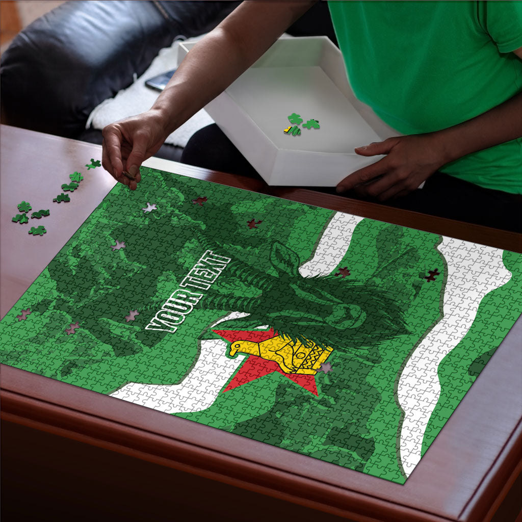 Custom Zimbabwe Rugby 2026 Puzzle Go Sables Sporty Grunge Style